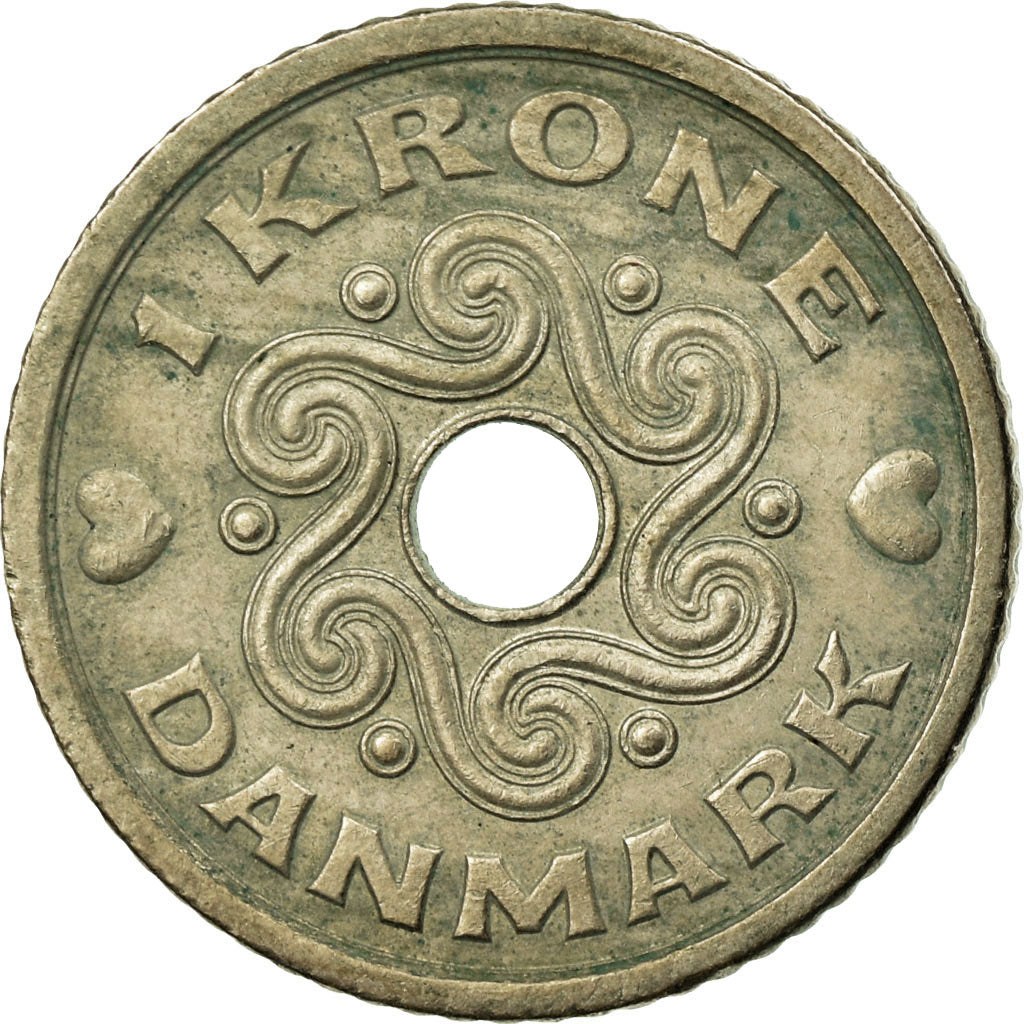 Monnaie, Danemark, Margrethe II, Krone, 1992, Copenhagen, TTB, Copper-nickel