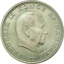 Coin, Denmark, Frederik IX, 10 Kroner, 1968, Copenhagen, AU(55-58), Silver