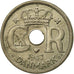 Moneta, Danimarca, Christian X, 25 Öre, 1947, Copenhagen, BB, Rame-nichel