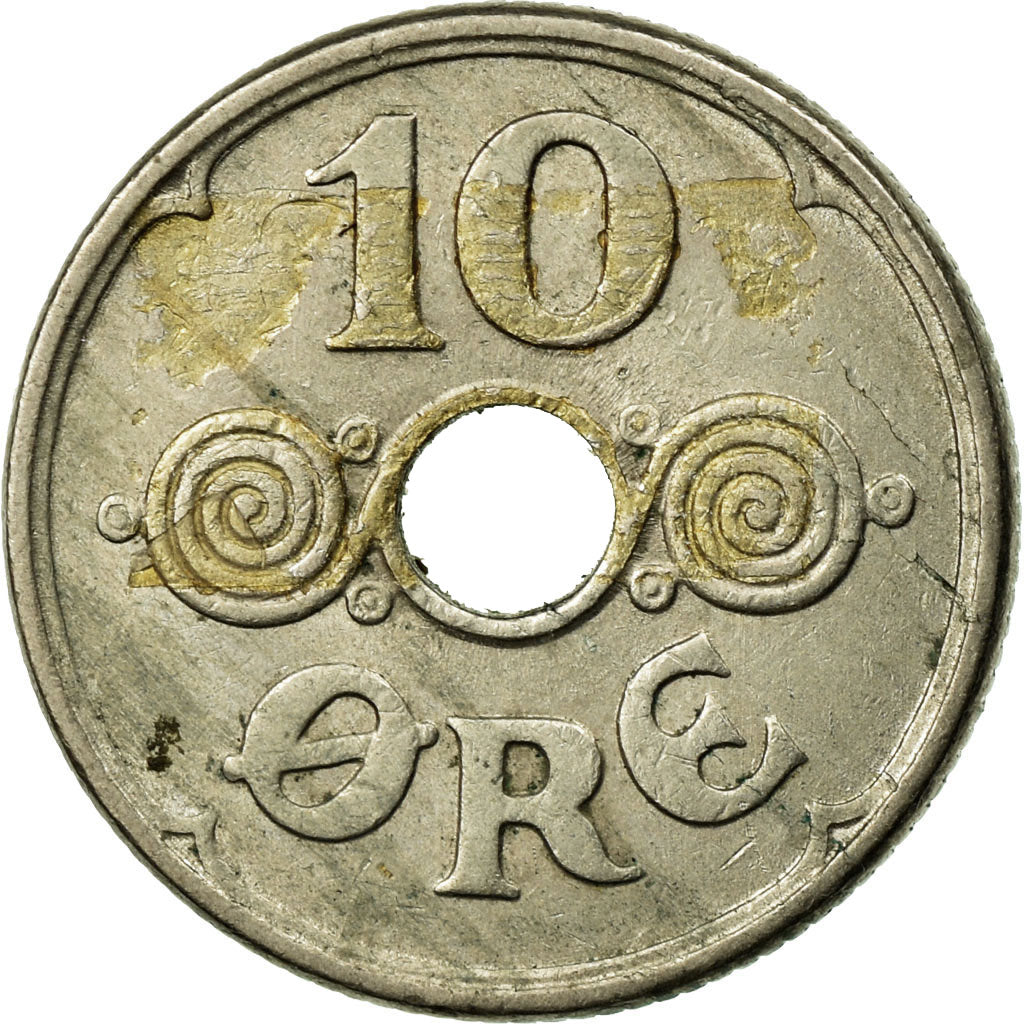 Monnaie, Danemark, Christian X, 10 Öre, 1946, Copenhagen, TTB, Copper-nickel