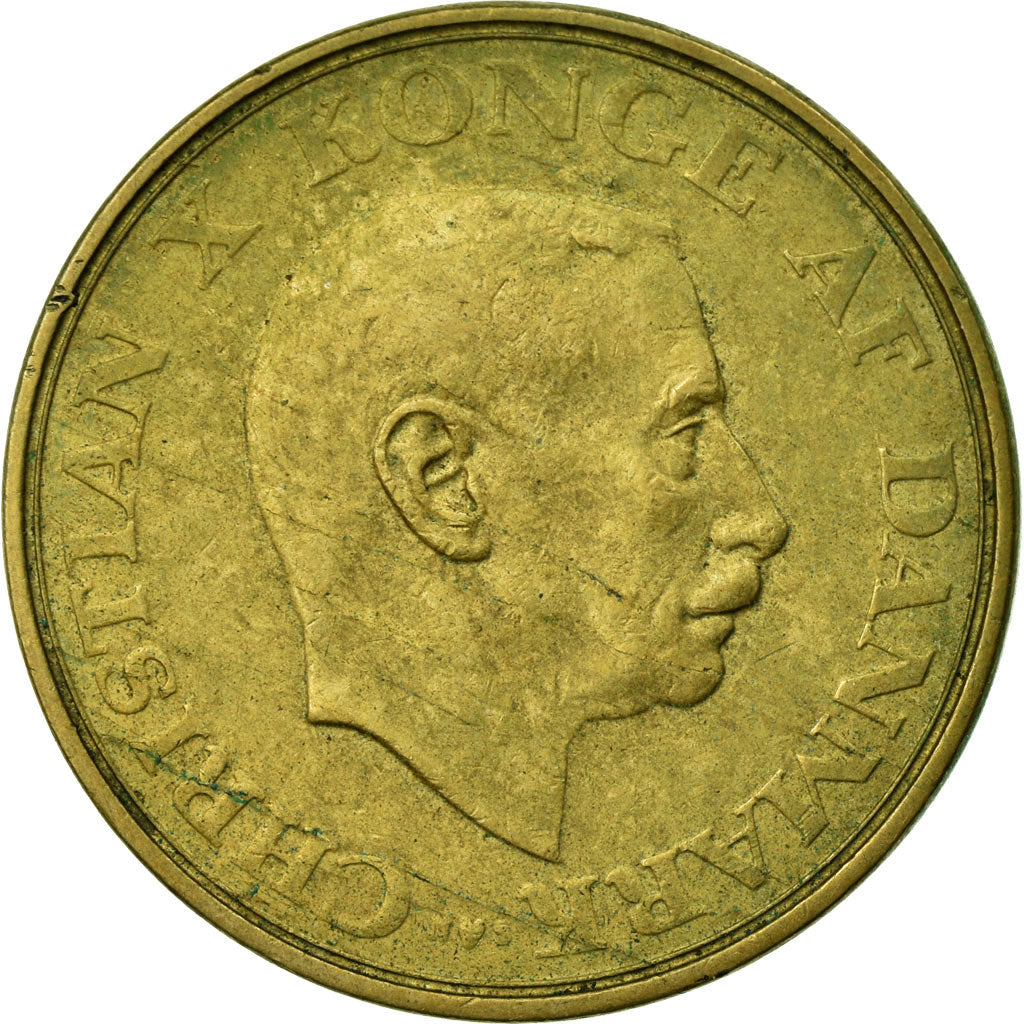 Munten, Denemarken, Christian X, Krone, 1946, Copenhagen, ZF, Aluminum-Bronze