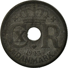 Monnaie, Danemark, Christian X, 10 Öre, 1943, Copenhagen, TB, Zinc, KM:822.2a