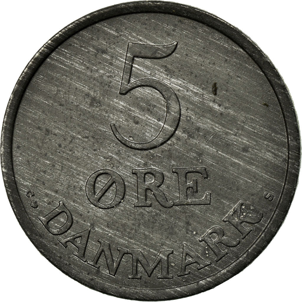 Munten, Denemarken, Frederik IX, 5 Öre, 1963, Copenhagen, FR+, Zinc, KM:843.2