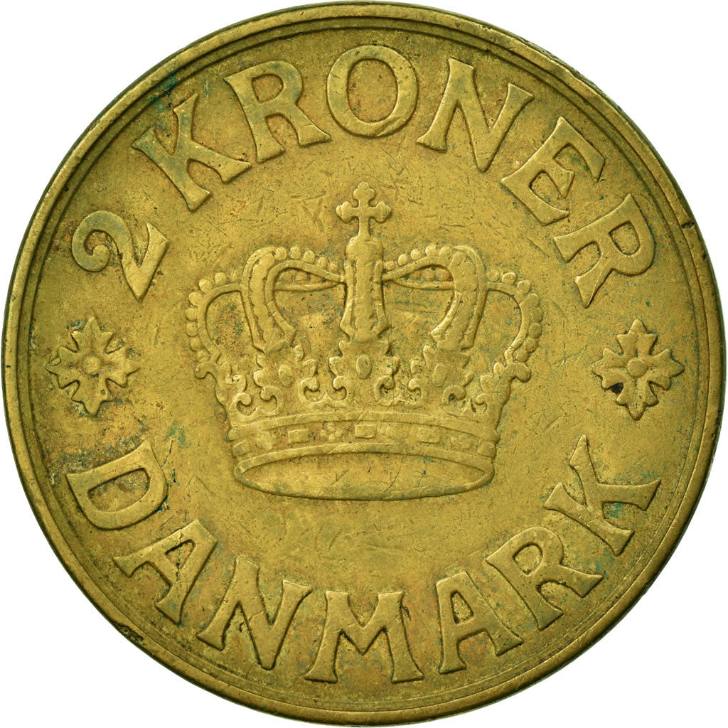 Coin, Denmark, Christian X, 2 Kroner, 1939, Copenhagen, EF(40-45)