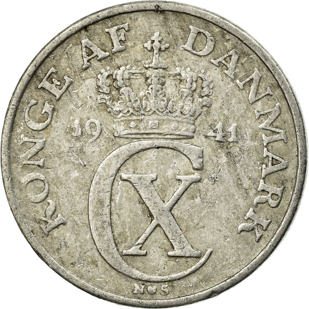 Monnaie, Danemark, Christian X, 2 Öre, 1941, Copenhagen, TB, Aluminium, KM:833