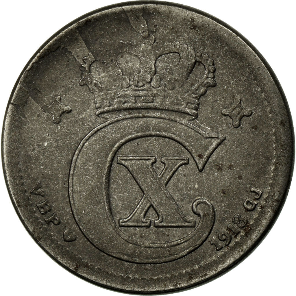 Coin, Denmark, Christian X, 2 Öre, 1913, Copenhagen, VF(30-35), Bronze