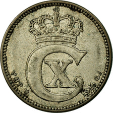 Coin, Denmark, Christian X, 25 Öre, 1916, Copenhagen, VF(30-35), Silver