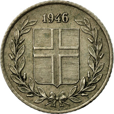 Coin, Iceland, 10 Aurar, 1946, VF(30-35), Copper-nickel, KM:10