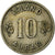 Munten, IJsland, 10 Aurar, 1946, FR+, Copper-nickel, KM:10