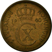 Monnaie, Iceland, Christian X, 2 Aurar, 1940, Londres, TTB, Bronze, KM:6.2