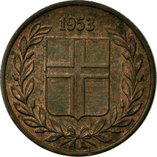 Moneta, Islandia, Eyrir, 1953, EF(40-45), Bronze, KM:8