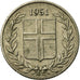 Coin, Iceland, 25 Aurar, 1951, EF(40-45), Copper-nickel, KM:11