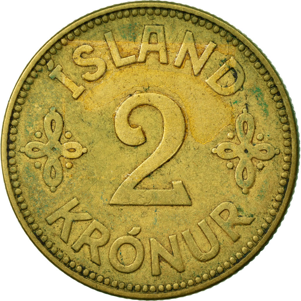 Coin, Iceland, Christian X, 2 Kronur, 1929, Copenhagen, EF(40-45)