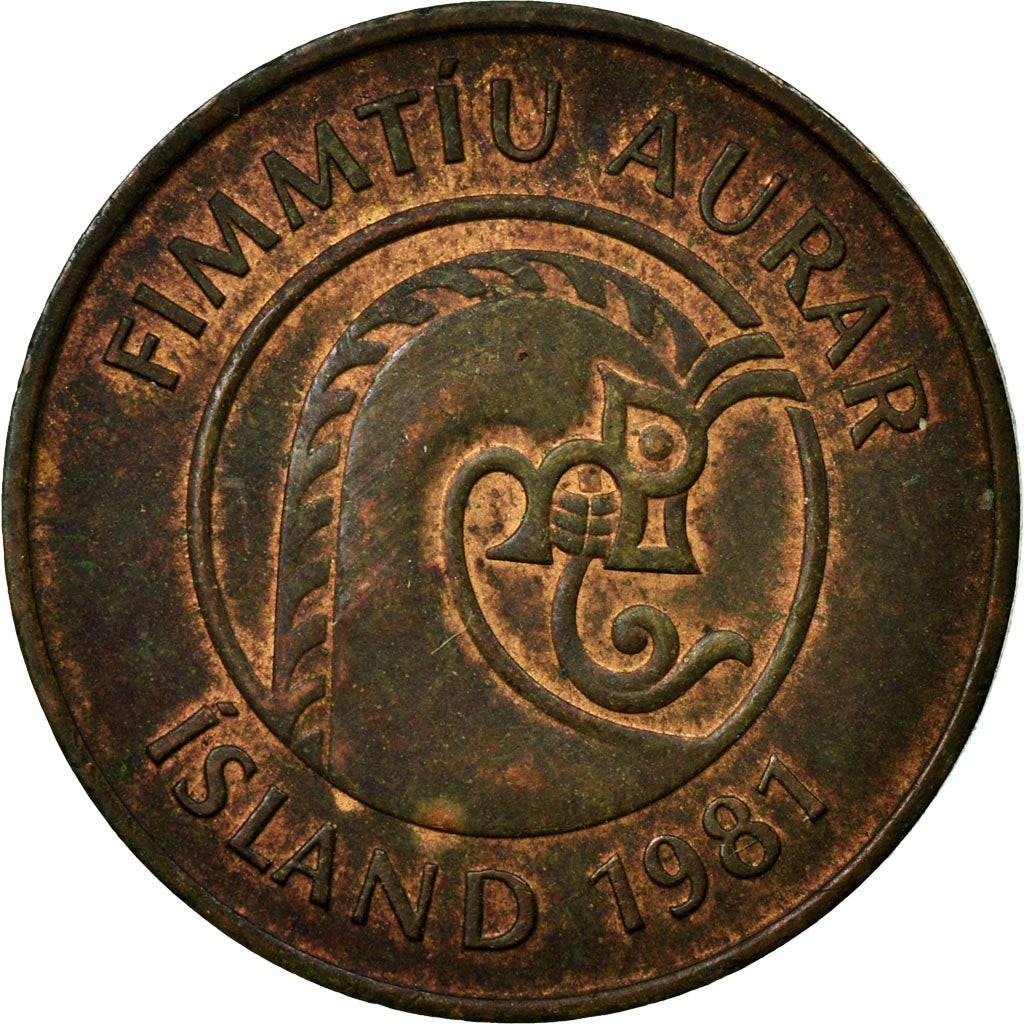 Coin, Iceland, 50 Aurar, 1981, VF(30-35), Bronze, KM:26