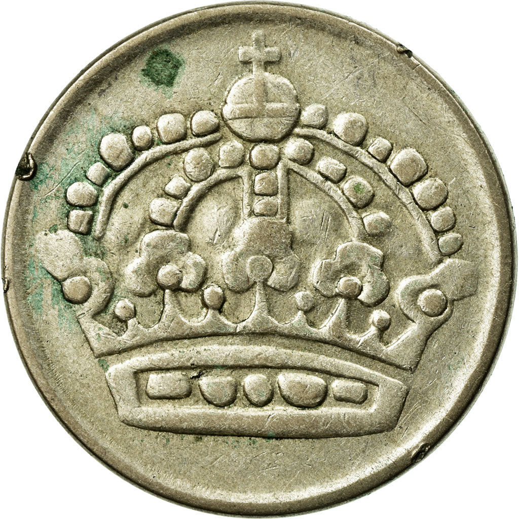 Moeda, Suécia, Gustaf VI, 50 Öre, 1957, EF(40-45), Prata, KM:825