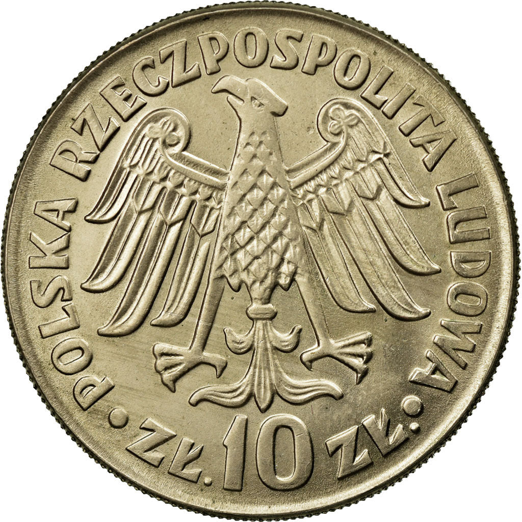 Coin, Poland, 10 Zlotych, 1964, AU(55-58), Copper-nickel, KM:52.2