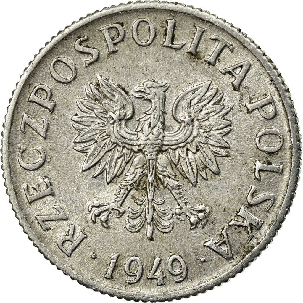 Coin, Poland, 2 Grosze, 1949, EF(40-45), Aluminum, KM:40