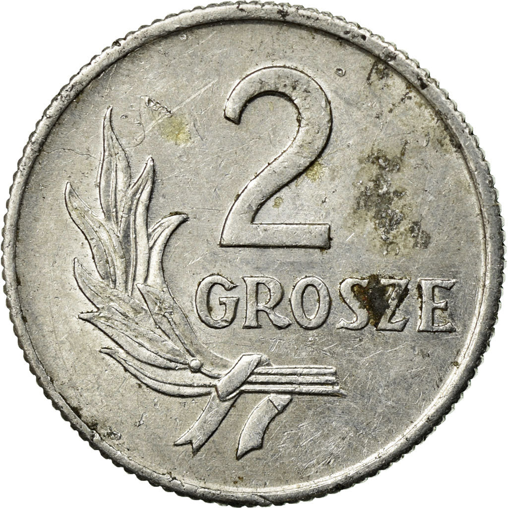 Coin, Poland, 2 Grosze, 1949, EF(40-45), Aluminum, KM:40