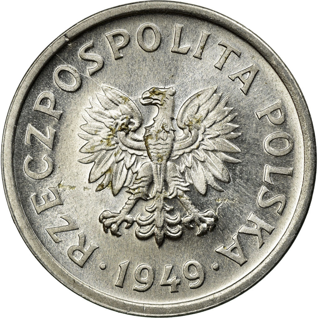 Moneda, Polonia, 10 Groszy, 1949, Kremnica, EBC, Cobre - níquel, KM:42