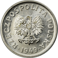 Moneda, Polonia, 10 Groszy, 1949, Kremnica, EBC, Cobre - níquel, KM:42