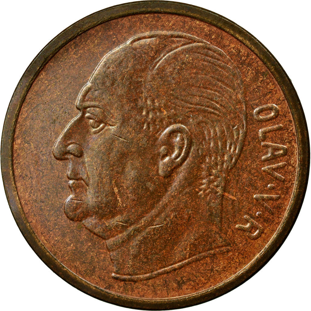 Coin, Norway, Olav V, 5 Öre, 1970, EF(40-45), Bronze, KM:405