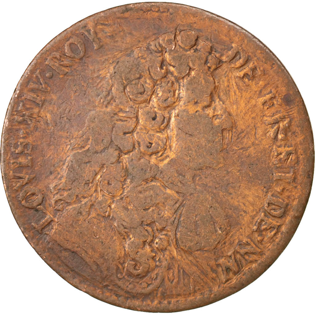 France, Royal, Token, VF(20-25), Copper, 24, Feuardent #14695, 4.40