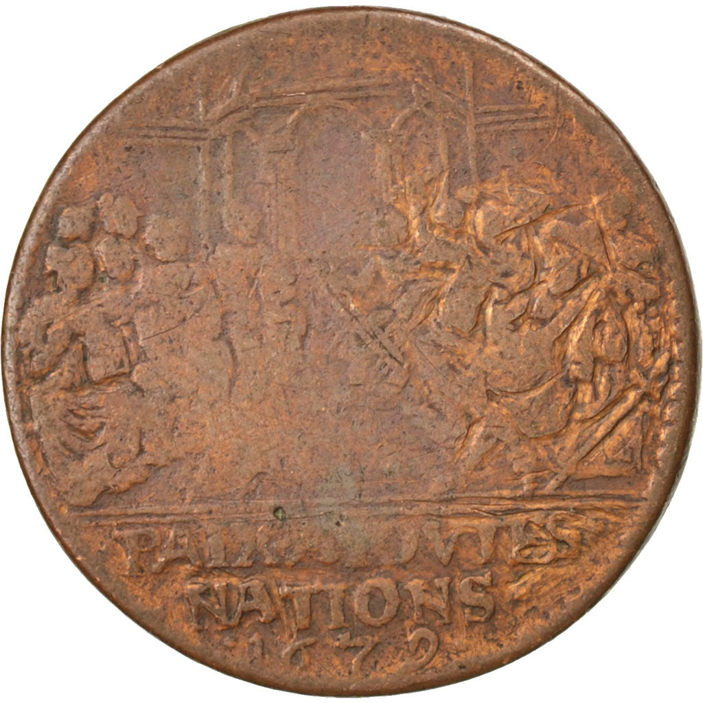 France, Royal, Token, VF(20-25), Copper, 24, Feuardent #14695, 4.40