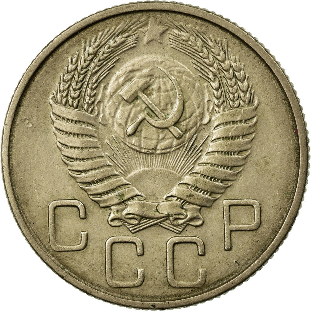 Moneta, Russia, 20 Kopeks, 1955, Saint-Petersburg, EF(40-45), Miedź-Nikiel