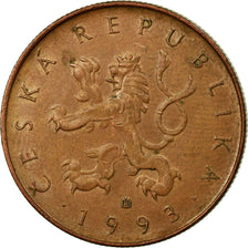 Coin, Czech Republic, 10 Korun, 1993, EF(40-45), Copper Plated Steel, KM:4