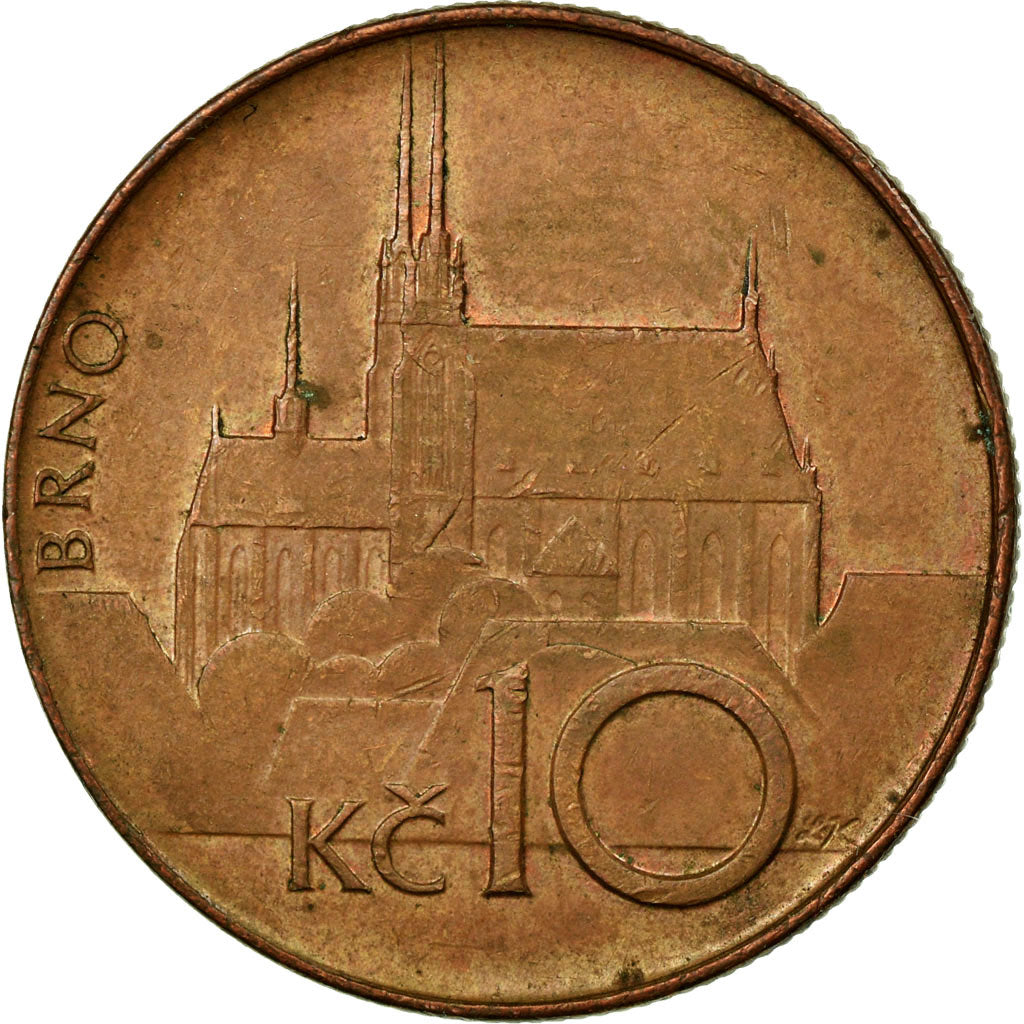 Monnaie, République Tchèque, 10 Korun, 1993, TTB, Copper Plated Steel, KM:4