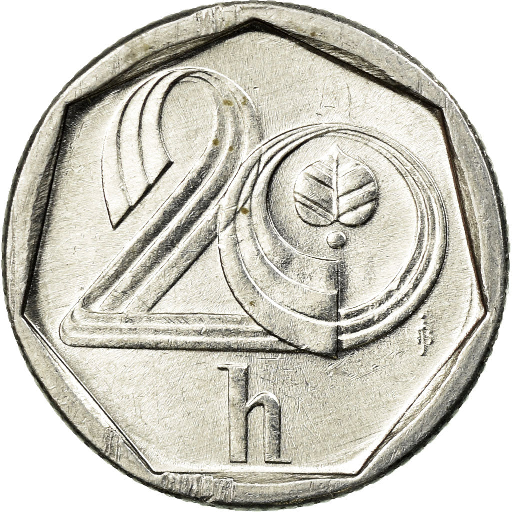 Münze, Tschechische Republik, 20 Haleru, 1995, SS, Aluminium, KM:2.1