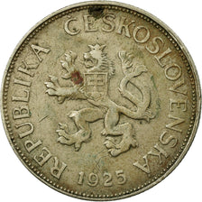 Coin, Czechoslovakia, 5 Korun, 1925, VF(30-35), Copper-nickel, KM:10