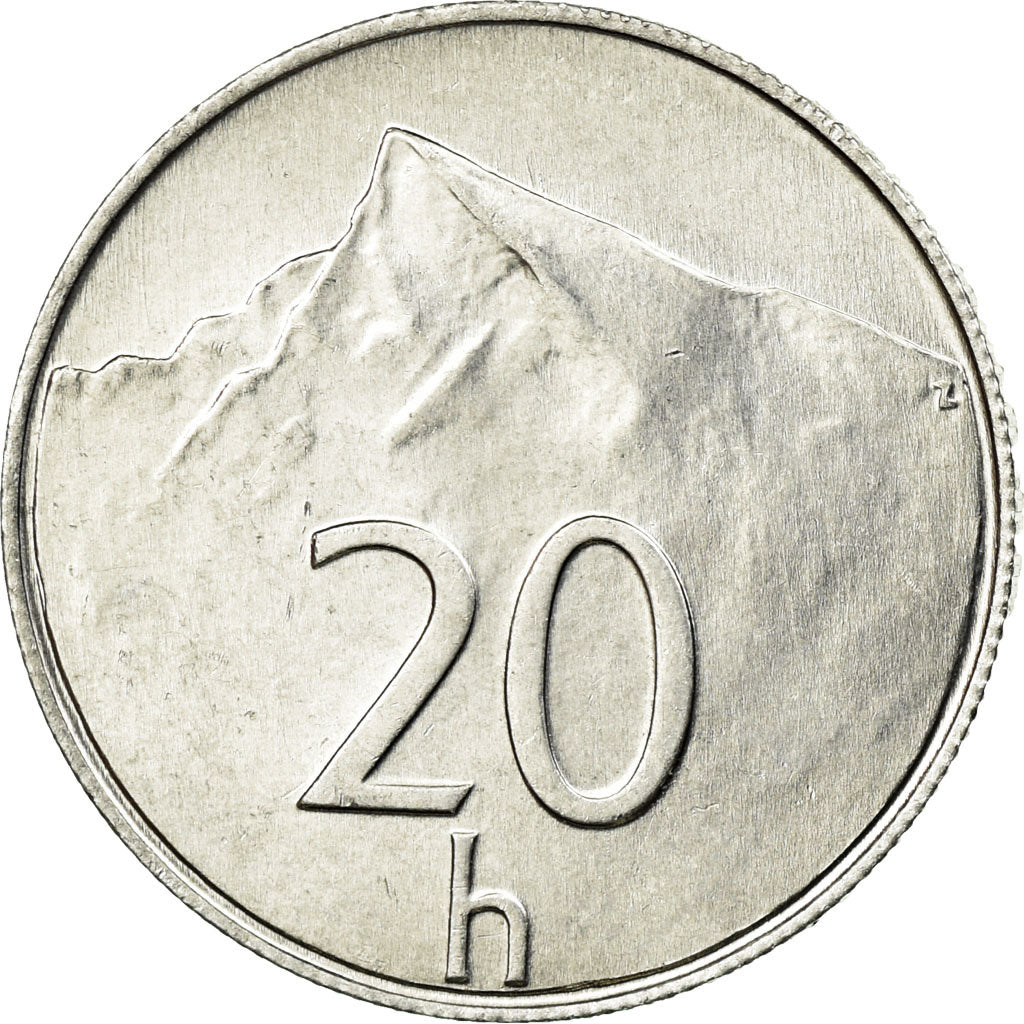 Munten, Slowakije, 20 Halierov, 1998, ZF, Aluminium, KM:18