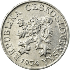 Coin, Czechoslovakia, 3 Halere, 1954, EF(40-45), Aluminum, KM:36