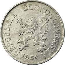 Coin, Czechoslovakia, 5 Haleru, 1954, EF(40-45), Aluminum, KM:37
