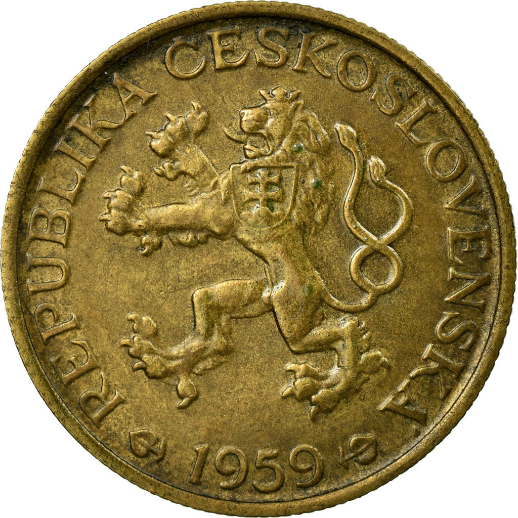 Monnaie, Tchécoslovaquie, Koruna, 1959, TB+, Aluminum-Bronze, KM:46