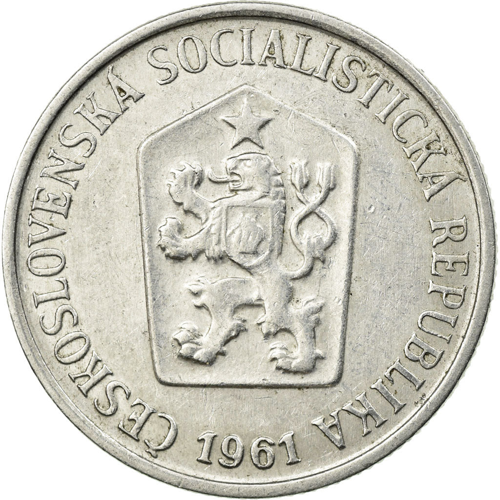 Coin, Czechoslovakia, 10 Haleru, 1961, EF(40-45), Aluminum, KM:49.1