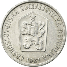 Coin, Czechoslovakia, 10 Haleru, 1961, EF(40-45), Aluminum, KM:49.1