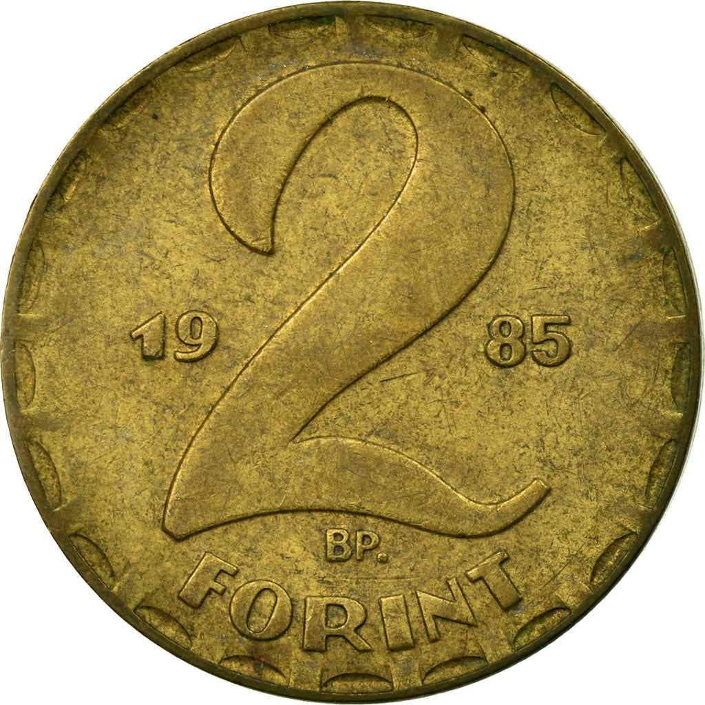 Coin, Hungary, 2 Forint, 1985, EF(40-45), Brass, KM:591