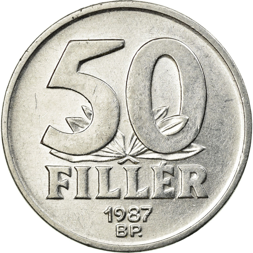 Munten, Hongarije, 50 Fillér, 1987, Budapest, ZF, Aluminium, KM:574