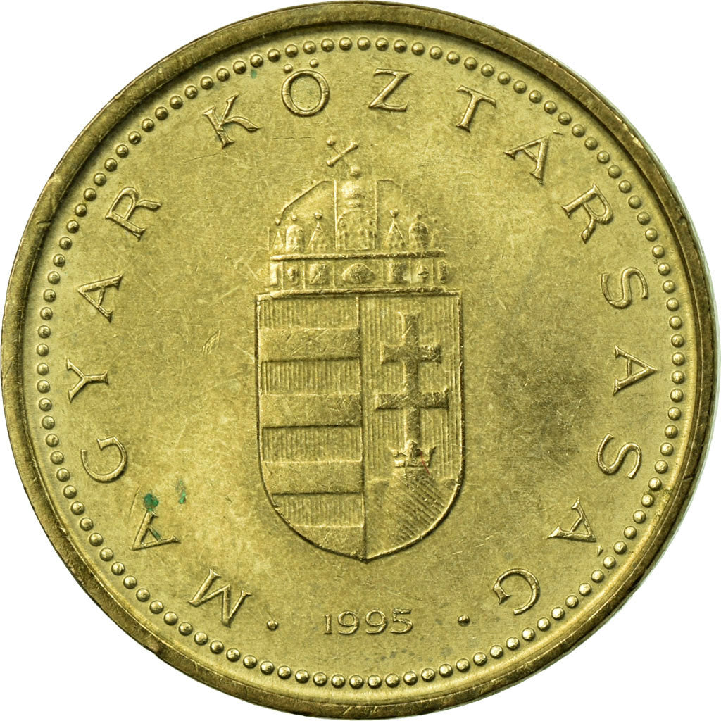 Moeda, Hungria, Forint, 1995, Budapest, EF(40-45), Níquel-Latão, KM:692