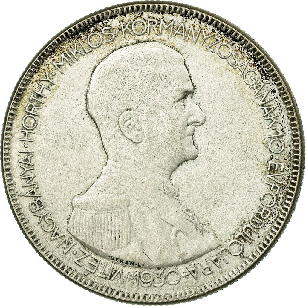 Coin, Hungary, 5 Pengö, 1930, Budapest, EF(40-45), Silver, KM:512.1