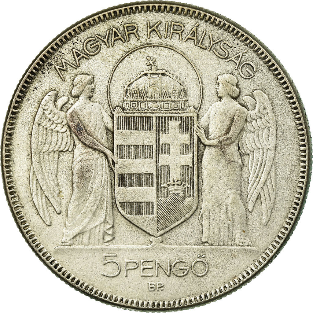 Coin, Hungary, 5 Pengö, 1930, Budapest, EF(40-45), Silver, KM:512.1