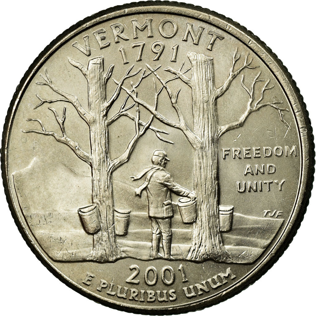 Moeda, Estados Unidos da América, Quarter, 2001, U.S. Mint, Philadelphia