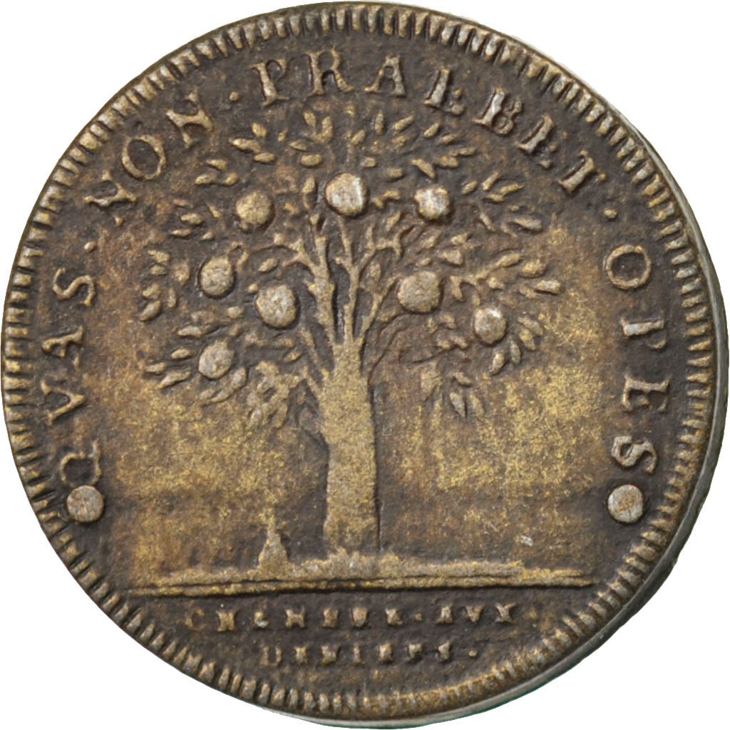 France, Royal, Token, AU(55-58), Copper, 20, 2.00