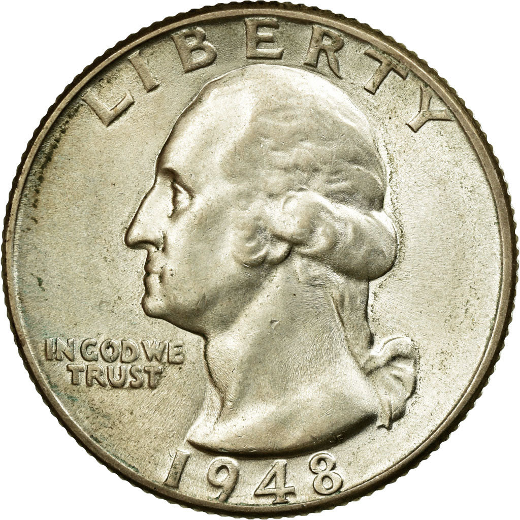 Coin, United States, Washington Quarter, Quarter, 1948, U.S. Mint, Philadelphia