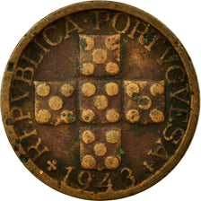 Coin, Portugal, 10 Centavos, 1943, VF(30-35), Bronze, KM:583