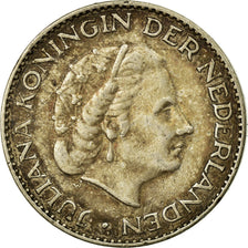 Coin, Netherlands, Juliana, Gulden, 1955, EF(40-45), Silver, KM:184