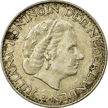 Coin, Netherlands, Juliana, Gulden, 1957, EF(40-45), Silver, KM:184