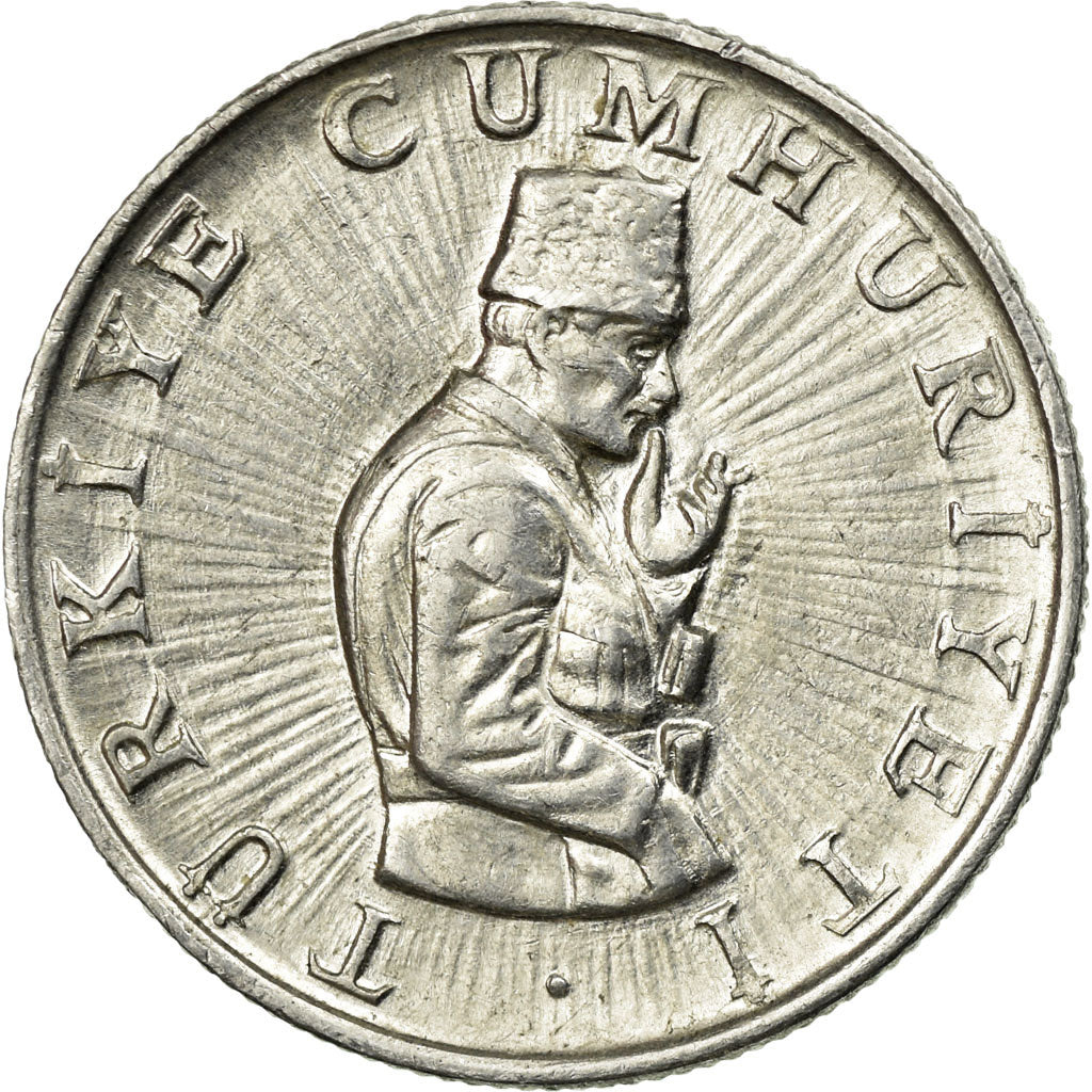 Coin, Turkey, 10 Lira, 1982, EF(40-45), Aluminum, KM:950.1